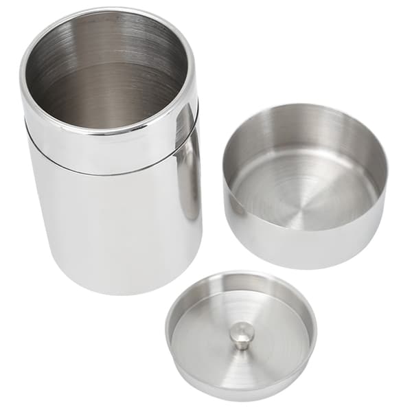 Portable 304 Stainless Steel Sealed Tea Leaf Storage Jar Coffee Bean Container S Size 400ml