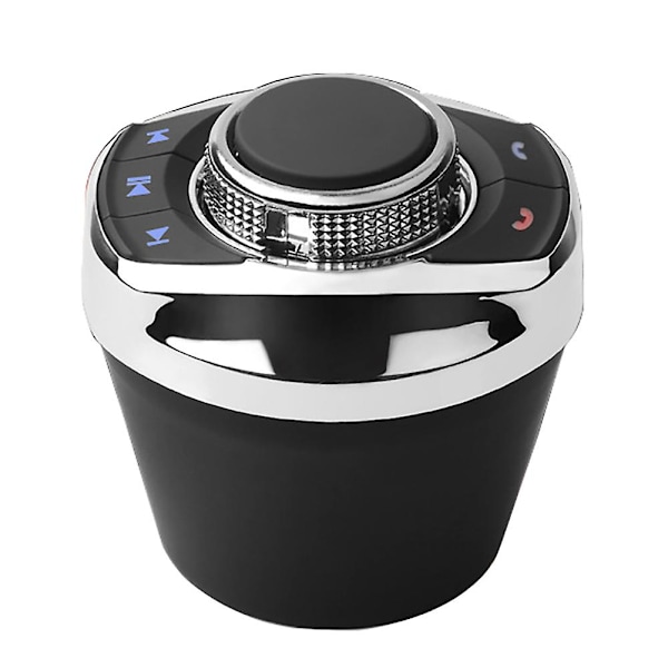 100% Helt Ny Universell Trådløs Bilrattstyring Fjernkontrollknapp Støtter Bluetooth med LED-lys 8-Tast Funksjoner for Android Navigasjon