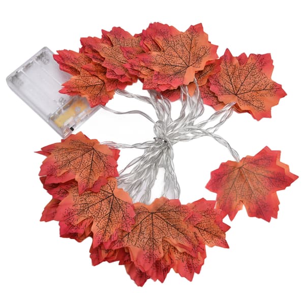 Maple Leaf String LED Autumn Lighting Thanksgiving Decorations 3m Warm Light