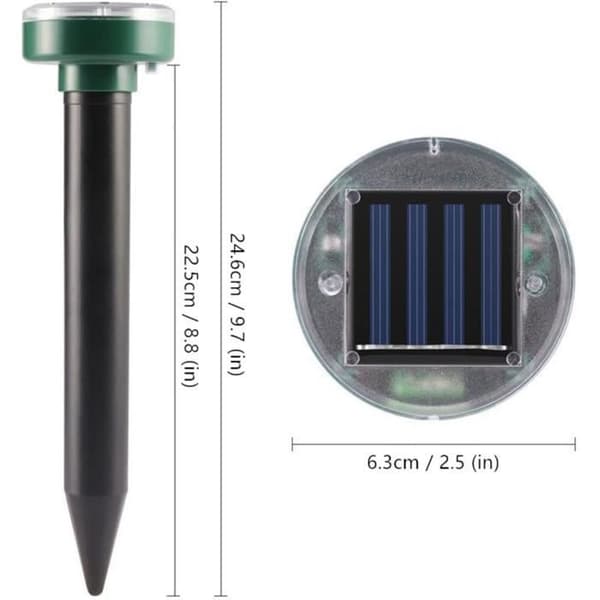 Muldvarpsmiddel 4 stk, Solar Ultralyd Slange- og Musemiddel, Muldvarpsfelle, Musemiddel, Muldvarpskontroll
