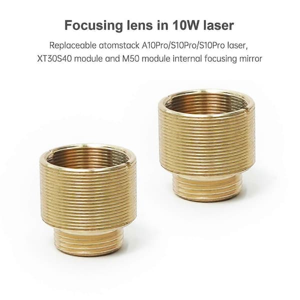 ATOMSTACK 2 st 10W Ersättningsfokuslins för A10Pro/S10Pro/X7Pro Lasermodul / M50 Modul / XT2