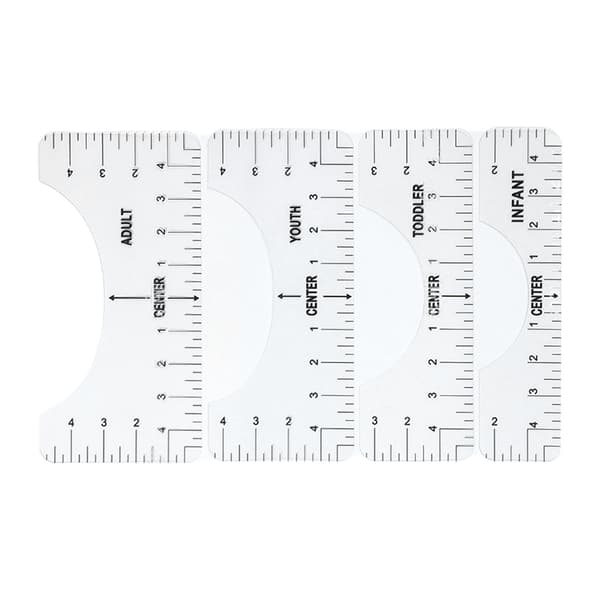 4-pack T-shirt Ruler, Clear Marking Guide, Glossy Corner Plastic, T-shirt Alignment Tool for Home Use