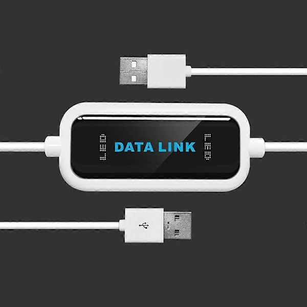 USB-datakabel for filoverføring mellom PC-er, kompatibel med Windows - USB 2.0 Data Link PC-kabel