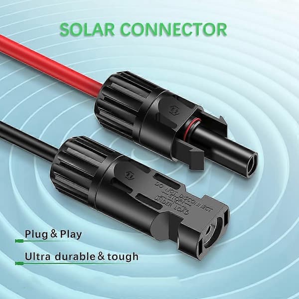 Solar Y Grenkabelkontakter, Solarkabel Paralleladapter i Par för Solpanel, Kabeltrådsplugg