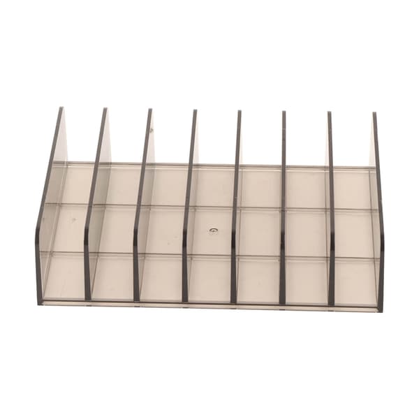 Transparent 7-Section Eyeshadow Palette Organizer, Clear Makeup Storage Box for Bathroom Countertop, Vanity Display Holder