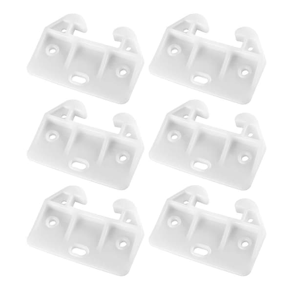 Udskiftningsdele til kommodeskuffer Nem installation Simple hvide plastik skuffeguider 6 stk.