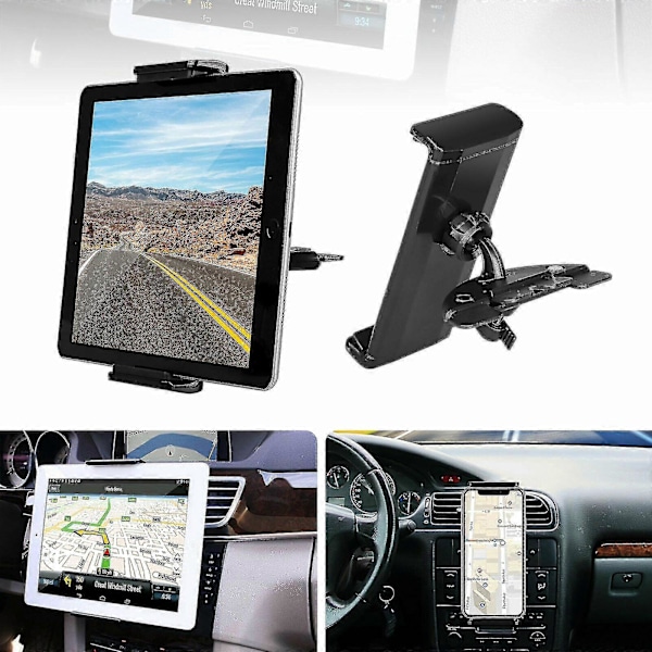Universal Bilholder Justerbar Bil CD-spor Festeholder For Ipad Galaxy Tab Nettbrett
