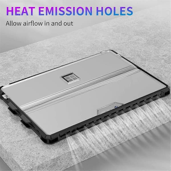 Tablett Hardt Deksel Skall for Microsoft Surface Pro 7 Plus 6 5 Pro 4 LTE, Støtsikker Folio Beskyttende R Gray
