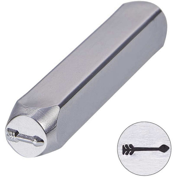 6mm 1/4\" Pile Design Stempler Metal Punch Stempler Stemplingsværktøj - Elektrobelagt Hårdt Kulstofstål Værktøjer til at Stemple/Punch Metal Smykker Læder Træ