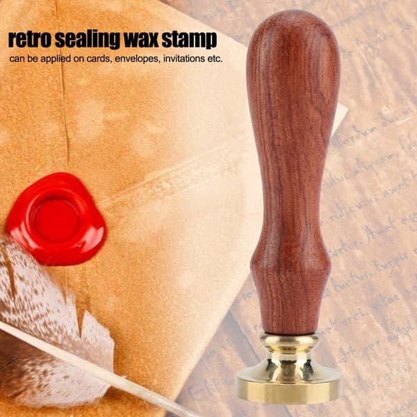 1 stk Retro Tre Seglvoksstempel Klassisk Seglstempel for Bryllupsinvitasjonskort (203)