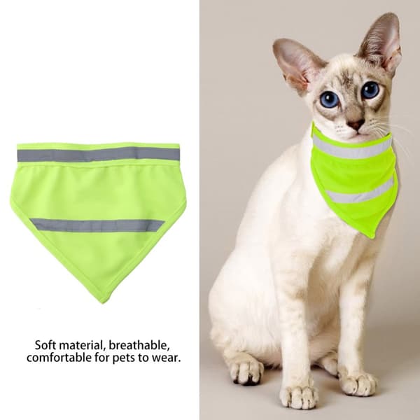 Reflekterende hundehalsbånd til kæledyrssikkerhed (Fluorescerende gul, Størrelse L)