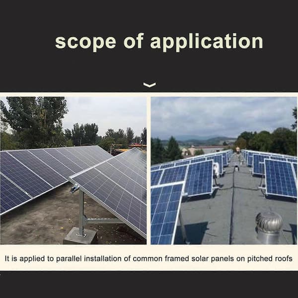 10x A2 tagkroge 3-vejs justerbar - A2 rustfrit stål 1.4016/PV solcelle/solar