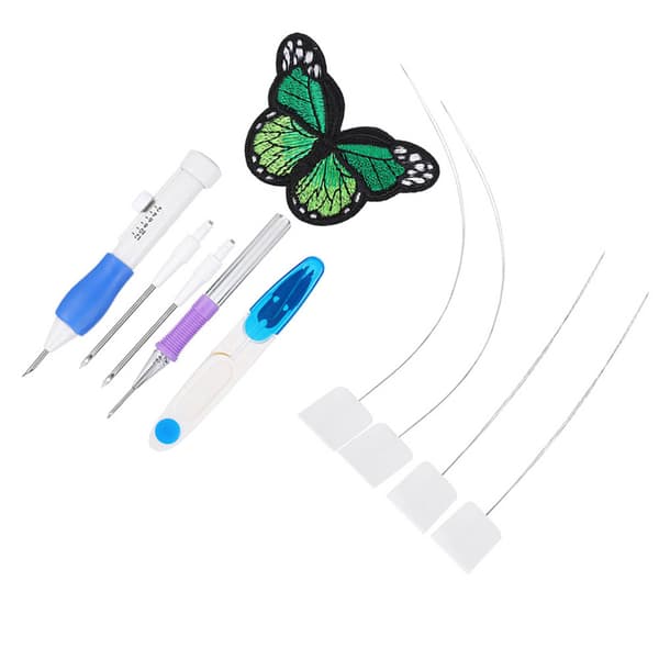 Embroidery Starter Kit with Punch Needle Pen, Sewing Craft Tool Set