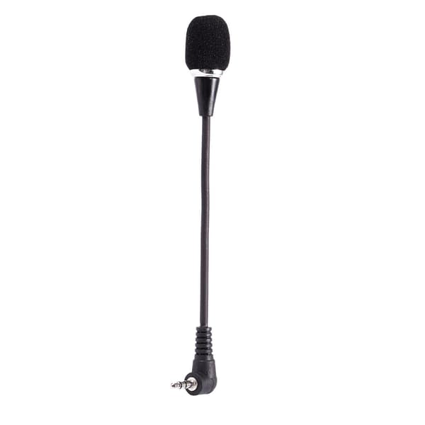 Flexibel 3,5 mm Jack Mini Mikrofon Mic För PC Laptop Desktop Skype Svart