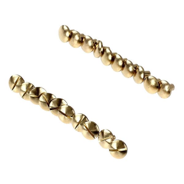 10x Arc Solid Mässing Knapp Skruv Nål Skruvrygg Läder Nitar Bälte 6mm