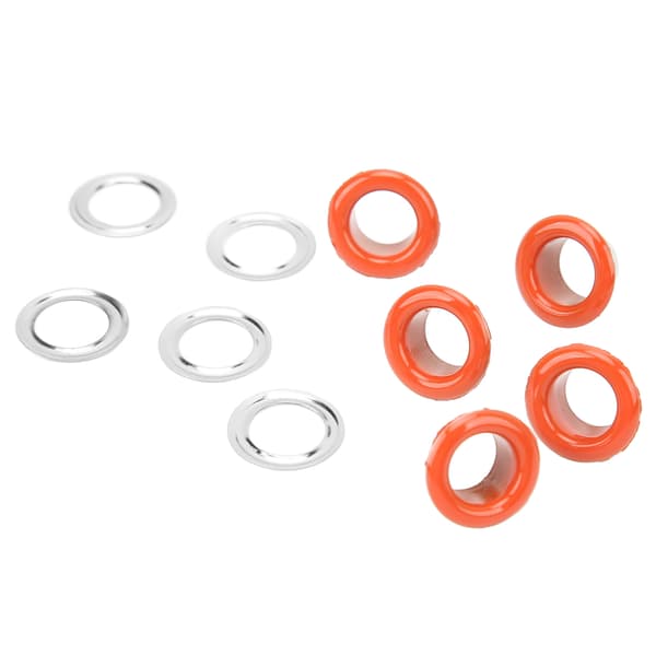 Orange 500 Sets 8mm Metal Eyelet Kit, Rust-Resistant Leather Grommets with Setting Tool for Repair and Craft Decoration