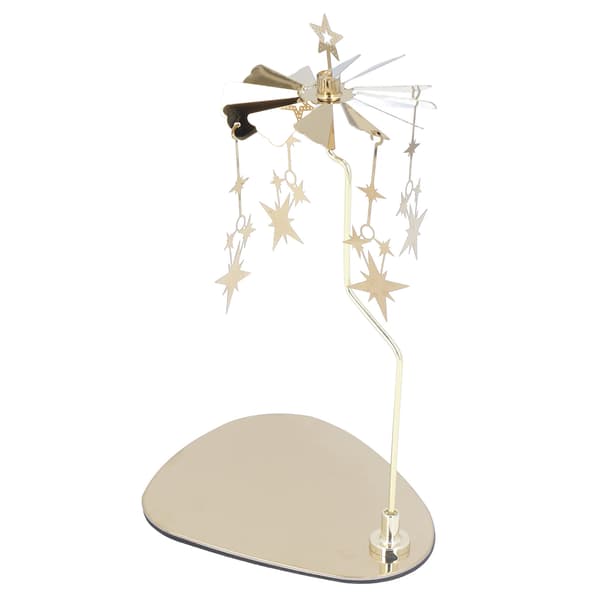 Candlestick Round Triangle Tray Romantic European Style Stainless Steel Rotating Aromatherapy Wind Chime Candlestick Star