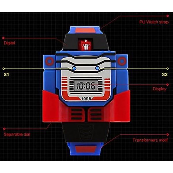 Drenge Piger Børn Kids Digital Ur Transformers Bumblebee Tegneserie Armbåndsur Ur til Børn - Børnegaver