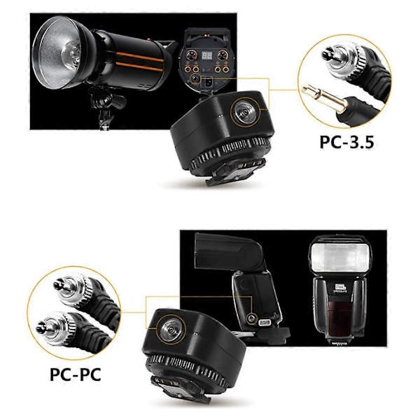 TF-334 Blixtskoadapter för att Konvertera Sony Mi A7 A7S A7SII A7R A7II A9 A6300 Kamera till Canon Nikon Blixt