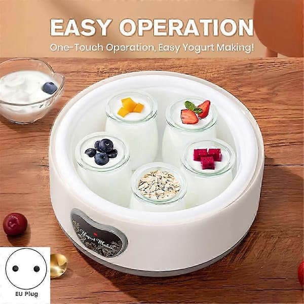Yoghurtmaskin, 36 timer, justerbar temperatur og tid, EU-plugg, elektrisk