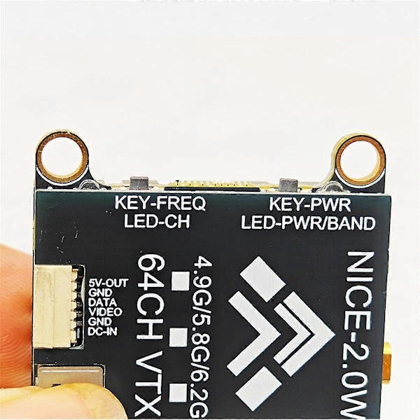 5.8G VTX 2W 64CH FPV-videolähetin PAL NTSC -tuki TBS OSD -parametrien säätö FPV RC Lon -laitteille