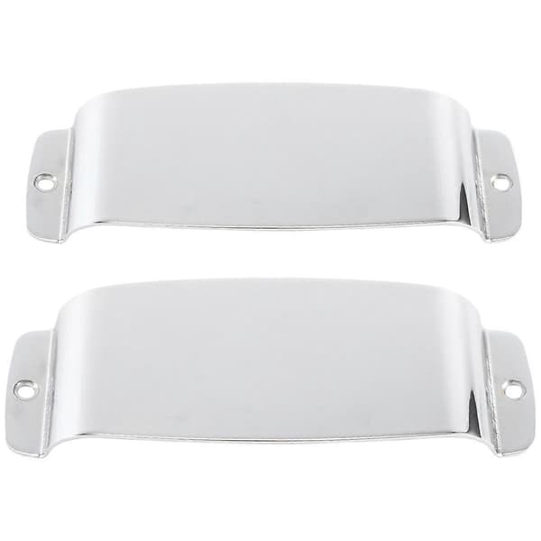 2 st JB-stil Gitarr Pickup Cover, Stål Pickup Cover för JB-stil Bas, Silver