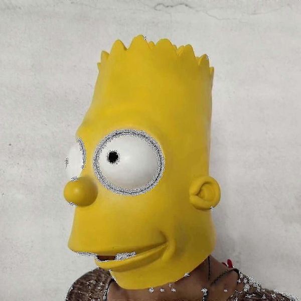 The Simpsons Bart Mask Halloween Högkvalitativ Latex Kostym Mask - JA