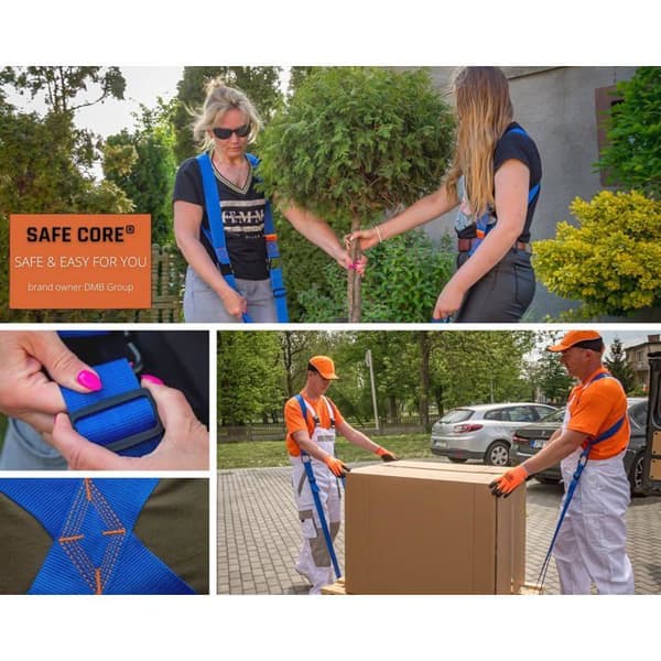 Flyttremmar - Möbelremmar - Maxlast: 400 kg - Justerbara - Orange - Dubbla