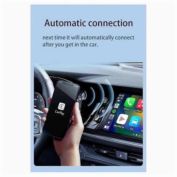 Langallinen langattomaksi Carplay & Android Auto AI Box 2 in 1 Mini Adapteri Plug and Play Dongle Nopea Yhteys 99 % Autoista