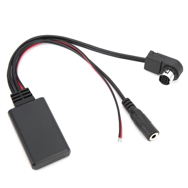 Bluetooth 5.0 AUX-kabeladapter med mikrofon, håndfri, passer til Alpine CDA-9857 CDA-9886 CDA-117