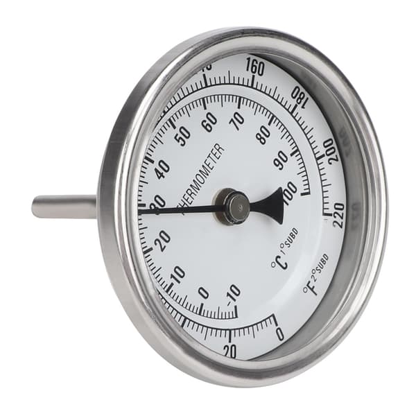 1/2\" NPT Rustfrit Stål Grydetermometer Metalurskive Termometer til Ølbrygning