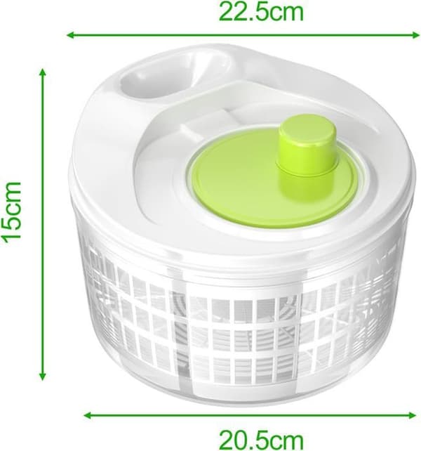 Salladsslunga - GENERIC - 3L - Snabb centrifugering - Tål maskindisk - Grön