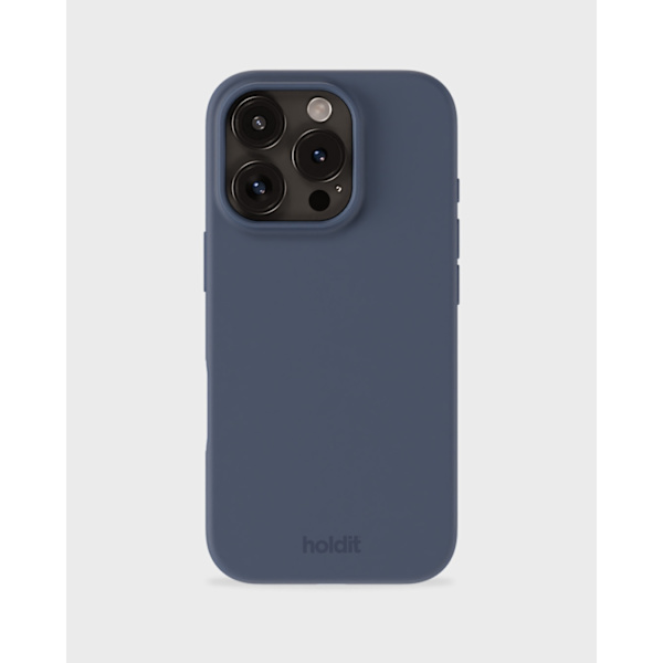 holdit iPhone 16 Pro Mobilskal Silikon Pacific Blue