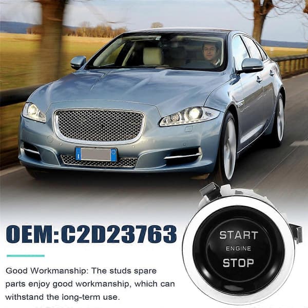Bil Tändning Stopp Start Knapp Switch C2D23763 för XJ 2010-2013 Motor Start Switch En Knapp Start Switch
