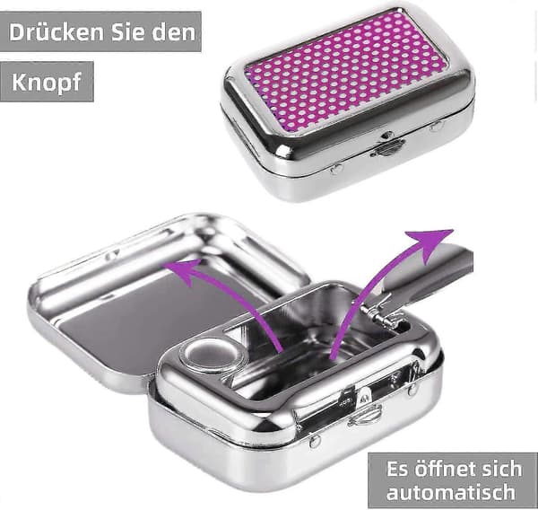 Askkopp med luktstopp, Bärbar askkopp, Bilaskkopp, Mini Askkopp i Rostfritt Stål - Bra