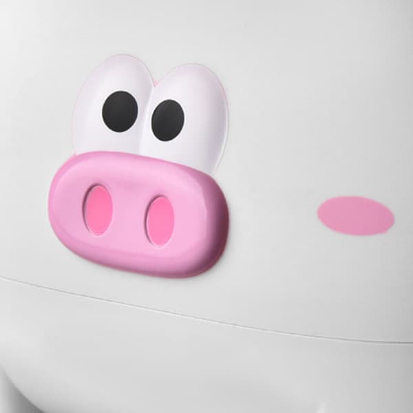 Adorable Pig Shaped Tissue Box Decorative Napkin Holder for Tabletop White