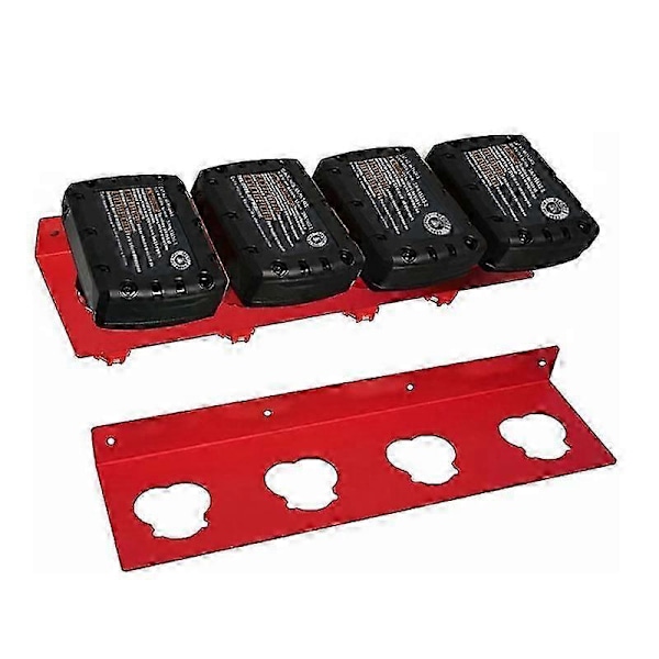 Batterihållare för M12 Batterihållare Väggfäste med 4 Fack