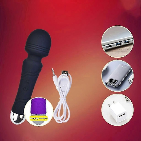 Vanntett Vibrator for Kvinner - Mest Kraftfulle 10-Frekvens USB Vibrator