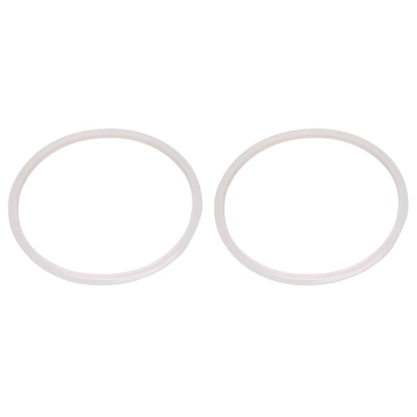 Silikonepakning Tætningsring til trykkoger 22 cm indvendig diameter, 2 stk., transparent