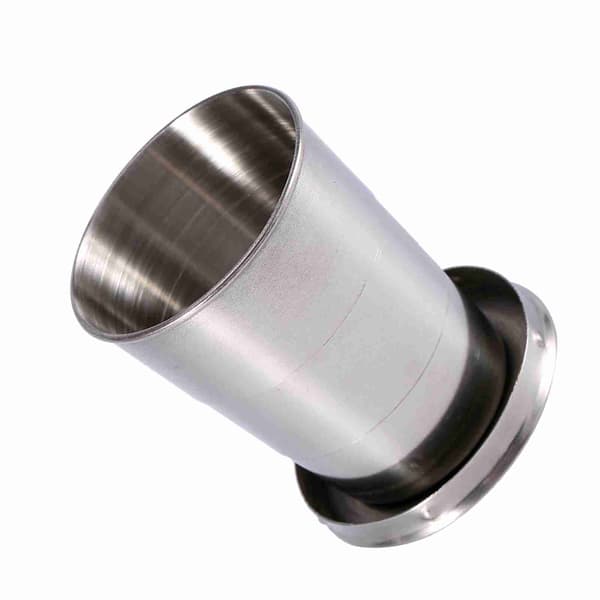 S/M/L Foldable Stainless Steel Travel Mug with Keychain, Retractable Telescopic