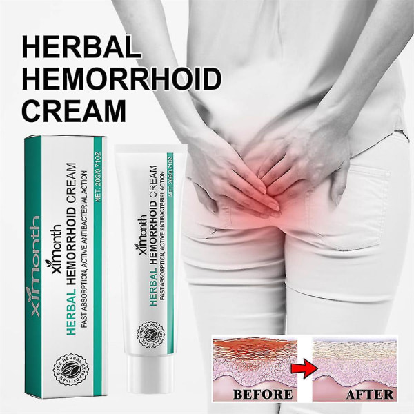 Wellian Hemorrhoid Cream, Herbal Hemorrhoids Cream, för män och kvinnor