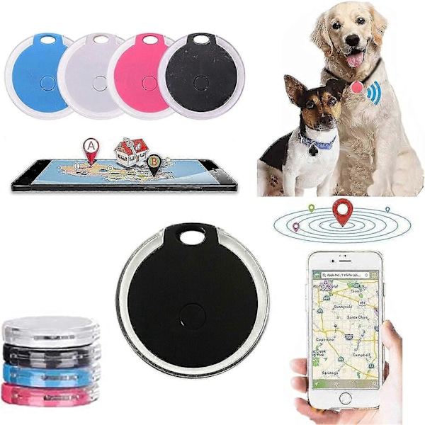 4-pack GPS-tracker för husdjur, katt, hund, halsbandstillbehör, lokaliserare, hundfinnare med fjärrselfie