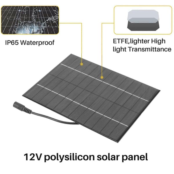 12V 5.2W Mini Solpanel Polykrystallinske Solceller Silicium Epoxy Solar DIY Modul System Batterioplader + DC-udgang