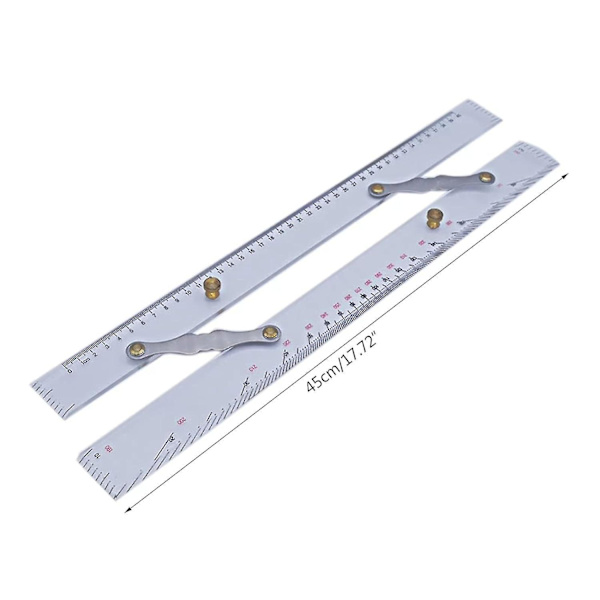 Parallel Lineal Lille, 450mm Marine Navigation GPS Plotter Parallel Lineal Båd-Havkort Måling Divider Nautisk Navigation Parallel Lineal