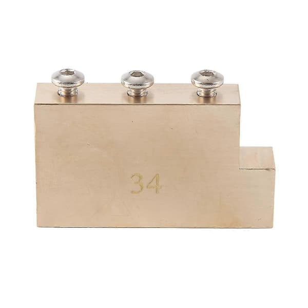 Solid L-formet Tremolo Messingblok til Låsende Tremolo Bro Elektrisk Guitar 34mm