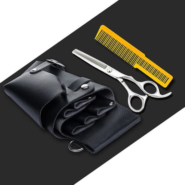 Bærbar Barber Saksveske i PU-Lær med Kamklips, Børst, Oppbevaringslommer, Frisør Organizer for Frisører, Salong, Hårstiler, Barber