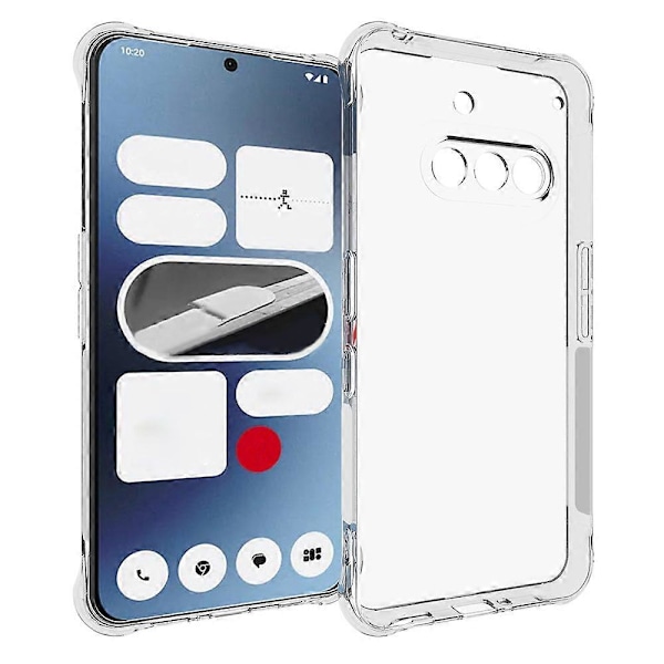 För Nothing Phone (3a) TPU Mobilskal Halkfritt Transparent Mobiltelefonskydd