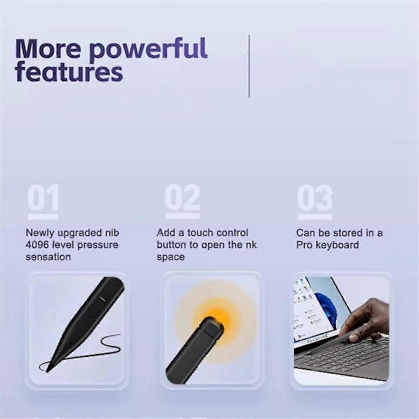 Slim Pen 2 til Pro 10 4096 Palm Rejection Ink Stylus Blyant til Pro 11 Laptop Studio 2 Duo 2 /