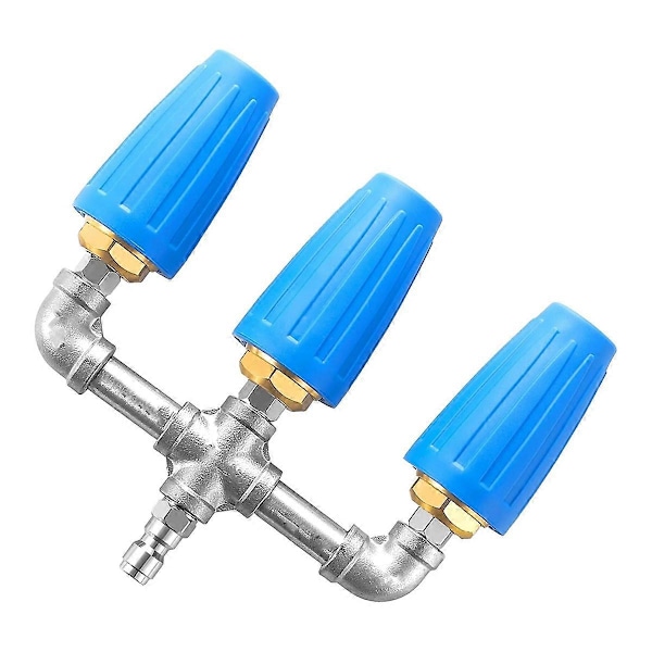 Kolminkertainen turbosuutin, 360 astetta pyörivä turbosuutin 1/4 tuuman pikaliittimellä, 2.0 aukko, 4000 PSI