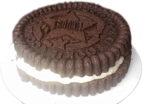 2 st Jätte Sandwich Oreo Kakform 19 cm Rock Star Bakning Silikonform